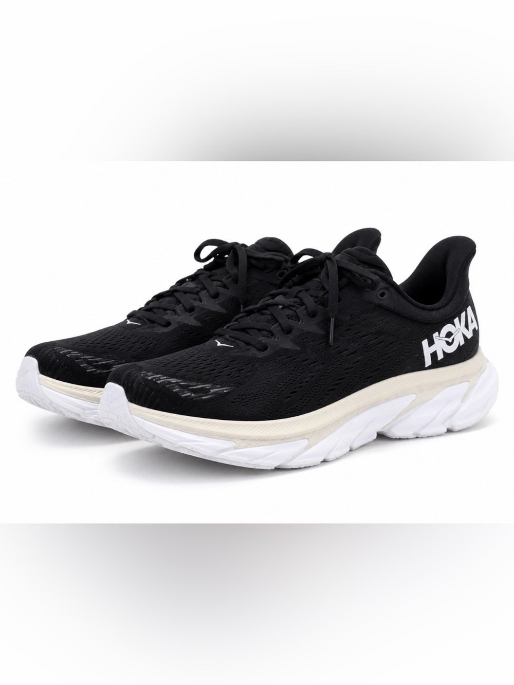 HOKA Clifton Wide Men’s Running Shoes Size 11 D Wide Black
